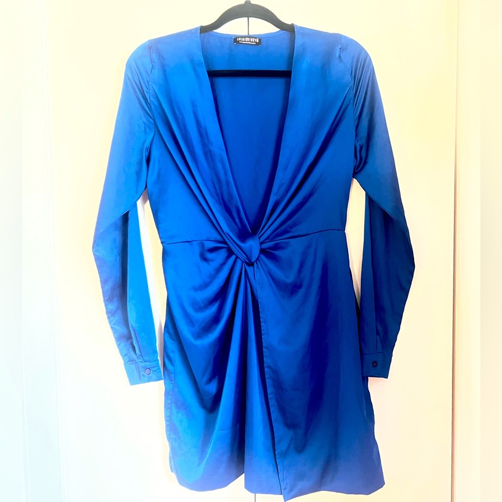 Fashion Nova Satin Dress sz L